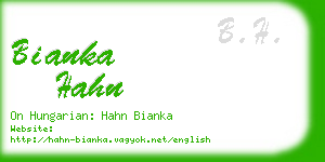 bianka hahn business card